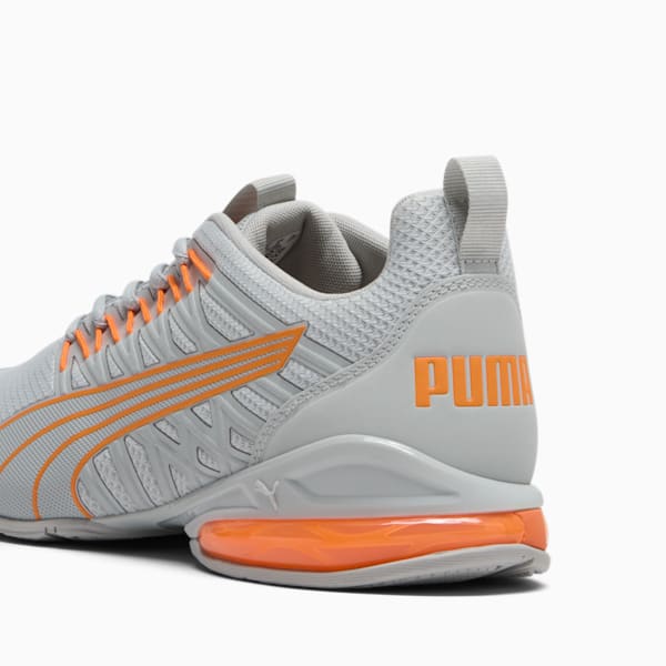 Zapatos para correr para hombre Enzo Wide, Cool Light Gray-Orange Glow, extralarge